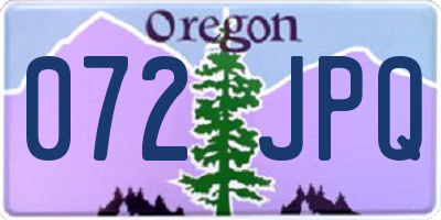 OR license plate 072JPQ