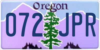 OR license plate 072JPR