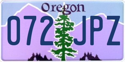 OR license plate 072JPZ