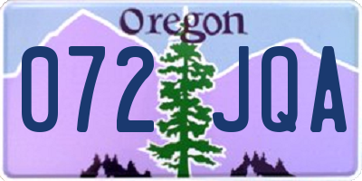 OR license plate 072JQA