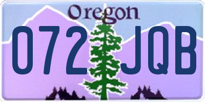 OR license plate 072JQB