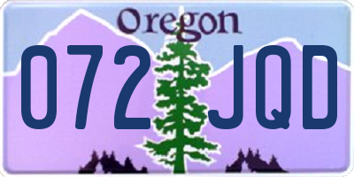 OR license plate 072JQD