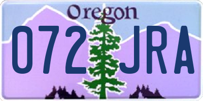 OR license plate 072JRA