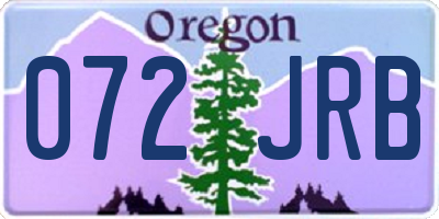 OR license plate 072JRB
