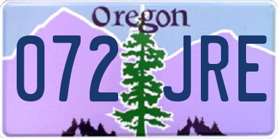 OR license plate 072JRE