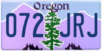 OR license plate 072JRJ