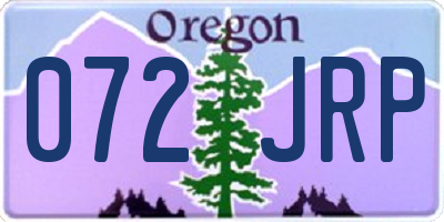 OR license plate 072JRP