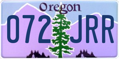 OR license plate 072JRR