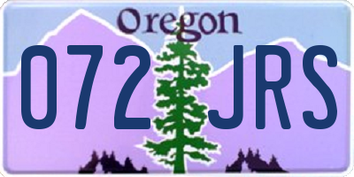 OR license plate 072JRS