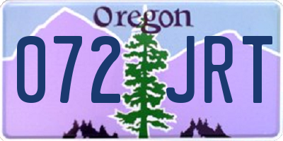 OR license plate 072JRT