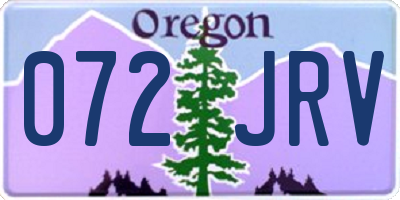 OR license plate 072JRV