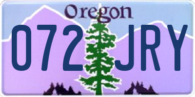 OR license plate 072JRY