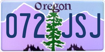 OR license plate 072JSJ