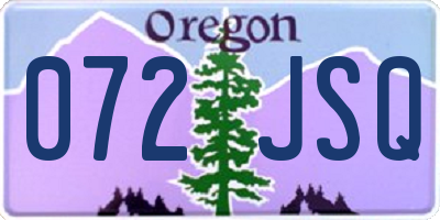 OR license plate 072JSQ