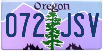 OR license plate 072JSV