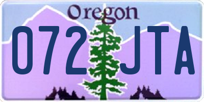OR license plate 072JTA