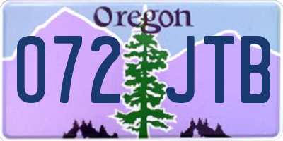 OR license plate 072JTB
