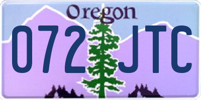 OR license plate 072JTC