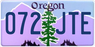 OR license plate 072JTE