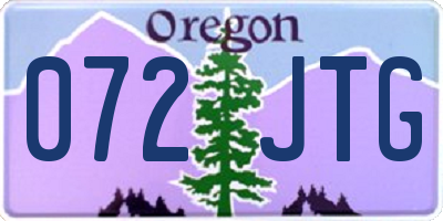 OR license plate 072JTG