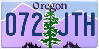 OR license plate 072JTH