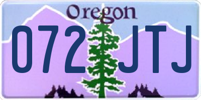 OR license plate 072JTJ