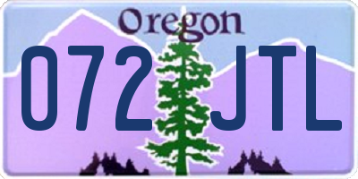 OR license plate 072JTL
