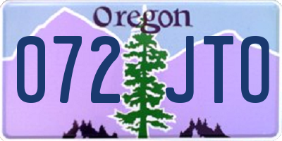 OR license plate 072JTO