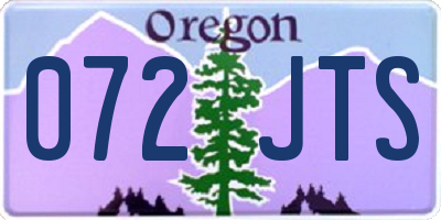 OR license plate 072JTS