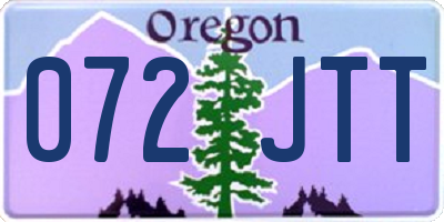 OR license plate 072JTT
