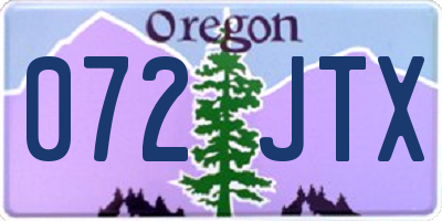 OR license plate 072JTX