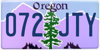 OR license plate 072JTY