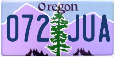 OR license plate 072JUA