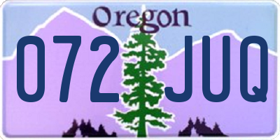 OR license plate 072JUQ