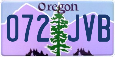 OR license plate 072JVB