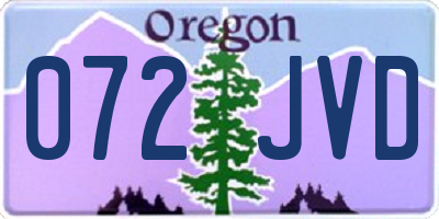 OR license plate 072JVD