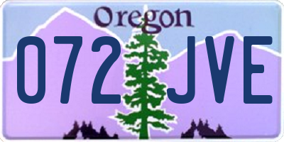 OR license plate 072JVE