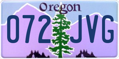OR license plate 072JVG