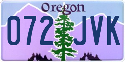 OR license plate 072JVK
