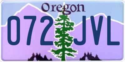 OR license plate 072JVL