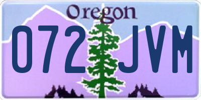 OR license plate 072JVM