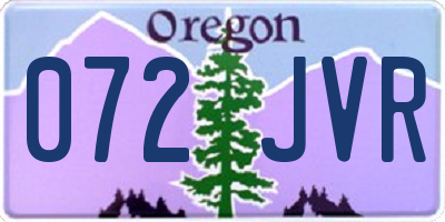 OR license plate 072JVR