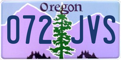 OR license plate 072JVS