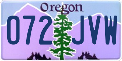 OR license plate 072JVW