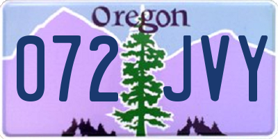 OR license plate 072JVY
