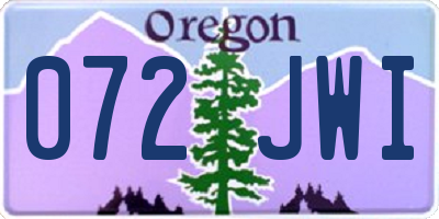 OR license plate 072JWI
