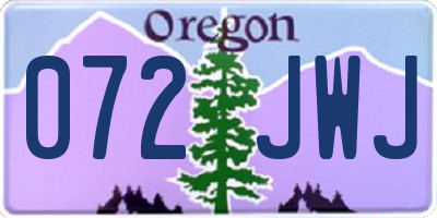 OR license plate 072JWJ