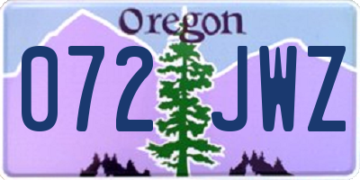 OR license plate 072JWZ