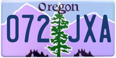 OR license plate 072JXA
