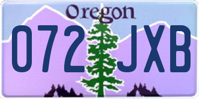 OR license plate 072JXB